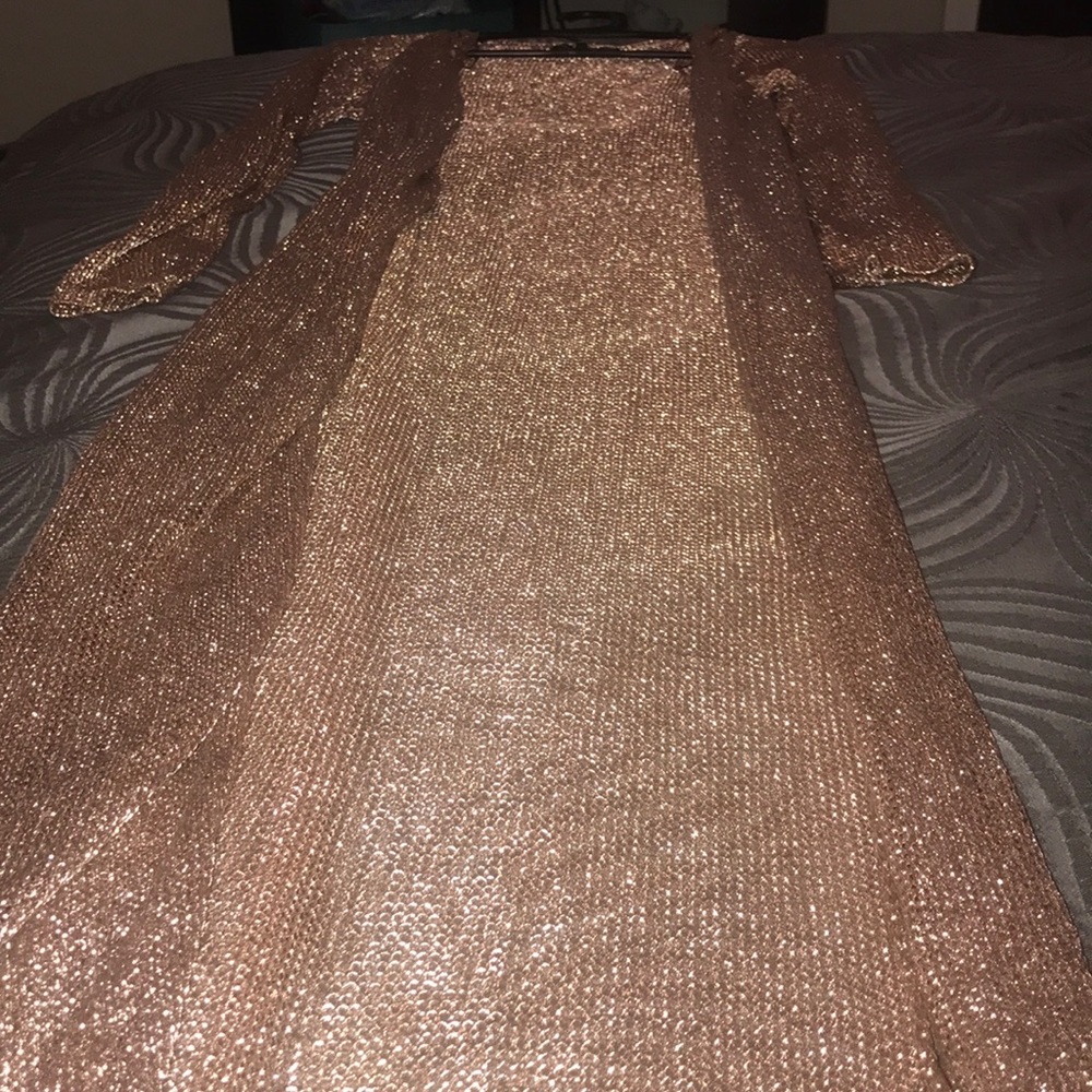 Rose gold cardigan